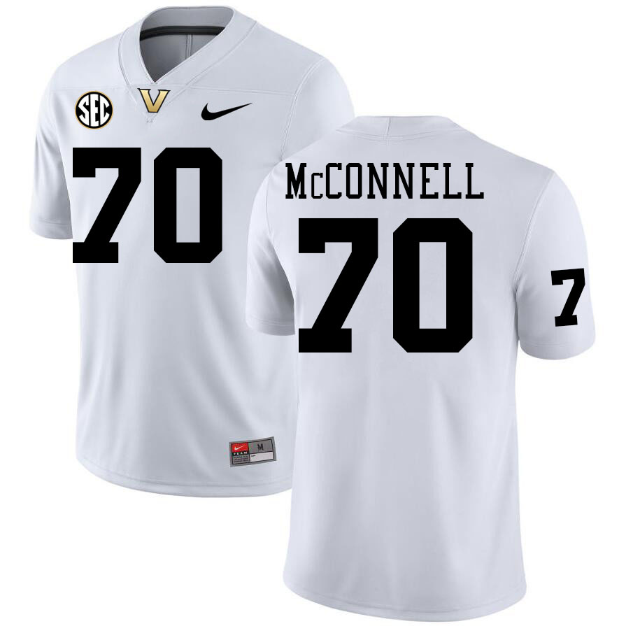 Vanderbilt Commodores #70 Cade McConnell College Football Jerseys Stitched-White